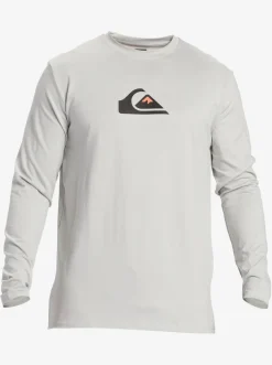 Quiksilver Rashguards|Solid Streak Long Sleeve Upf 50 Surf Tee Gray Violet