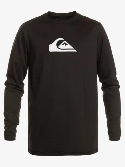 Quiksilver Rashguards|Solid Streak Long Sleeve Upf 50 Surf Tee Black