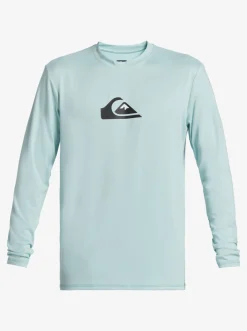 Quiksilver Rashguards|Solid Streak Long Sleeve Upf 50 Surf Tee Pastel Turquoise