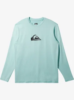 Quiksilver Rashguards|Solid Streak Long Sleeve Upf 50 Surf Tee Pastel Turquoise