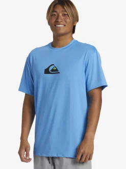 Quiksilver Rashguards|Solid Streak Short Sleeve Upf 50 Surf Tee Azure Blue