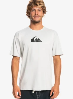 Quiksilver Rashguards|Solid Streak Short Sleeve Upf 50 Surf Tee Gray Violet
