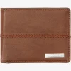Quiksilver Wallets|Stitchy Tri-Fold Wallet Chocolate Brown