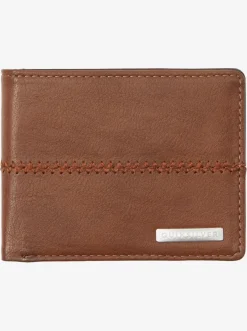 Quiksilver Wallets|Stitchy Tri-Fold Wallet Chocolate Brown