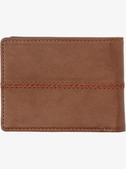 Quiksilver Wallets|Stitchy Tri-Fold Wallet Chocolate Brown