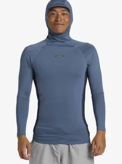 Quiksilver Rashguards|Storm Tripper Hooded Long Sleeve Surf Top Bering Sea