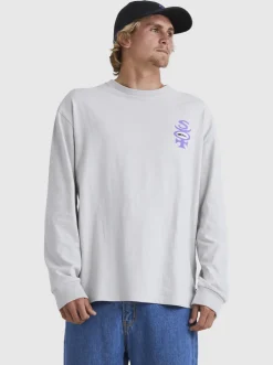 Quiksilver Tees|Stretch Long Sleeve T-Shirt Gray Violet