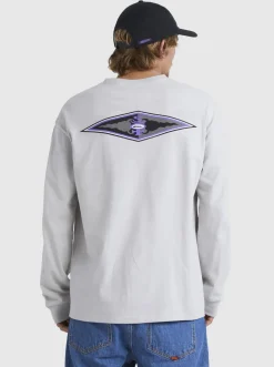 Quiksilver Tees|Stretch Long Sleeve T-Shirt Gray Violet