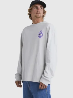 Quiksilver Tees|Stretch Long Sleeve T-Shirt Gray Violet