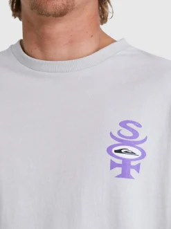 Quiksilver Tees|Stretch Long Sleeve T-Shirt Gray Violet