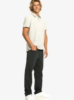 Quiksilver Shirts & Polos|Sunset Cruise Short Sleeve Polo Shirt Light Grey Heather