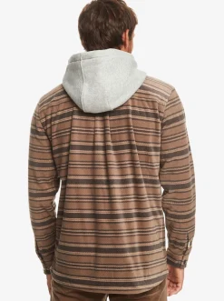 Quiksilver Sweatshirts & Hoodies|Super Swell Zip-Up Hoodie Major Brown Super Swell Plaid