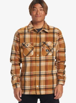 Quiksilver Shirts & Polos|Surf Days Long Sleeve Fleece Shirt Bone Brown Surf Days