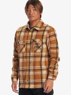 Quiksilver Shirts & Polos|Surf Days Long Sleeve Fleece Shirt Bone Brown Surf Days