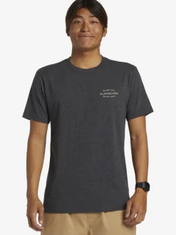 Quiksilver Tees|Surf Lockup T-Shirt Charcoal Heather