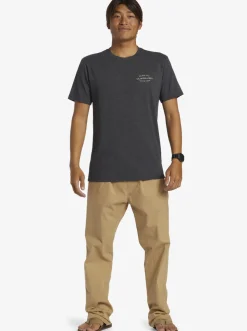 Quiksilver Tees|Surf Lockup T-Shirt Charcoal Heather