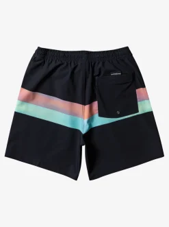 Quiksilver Elastic Waist|Surfsilk Air-Brush 17" Volleys For Men Black