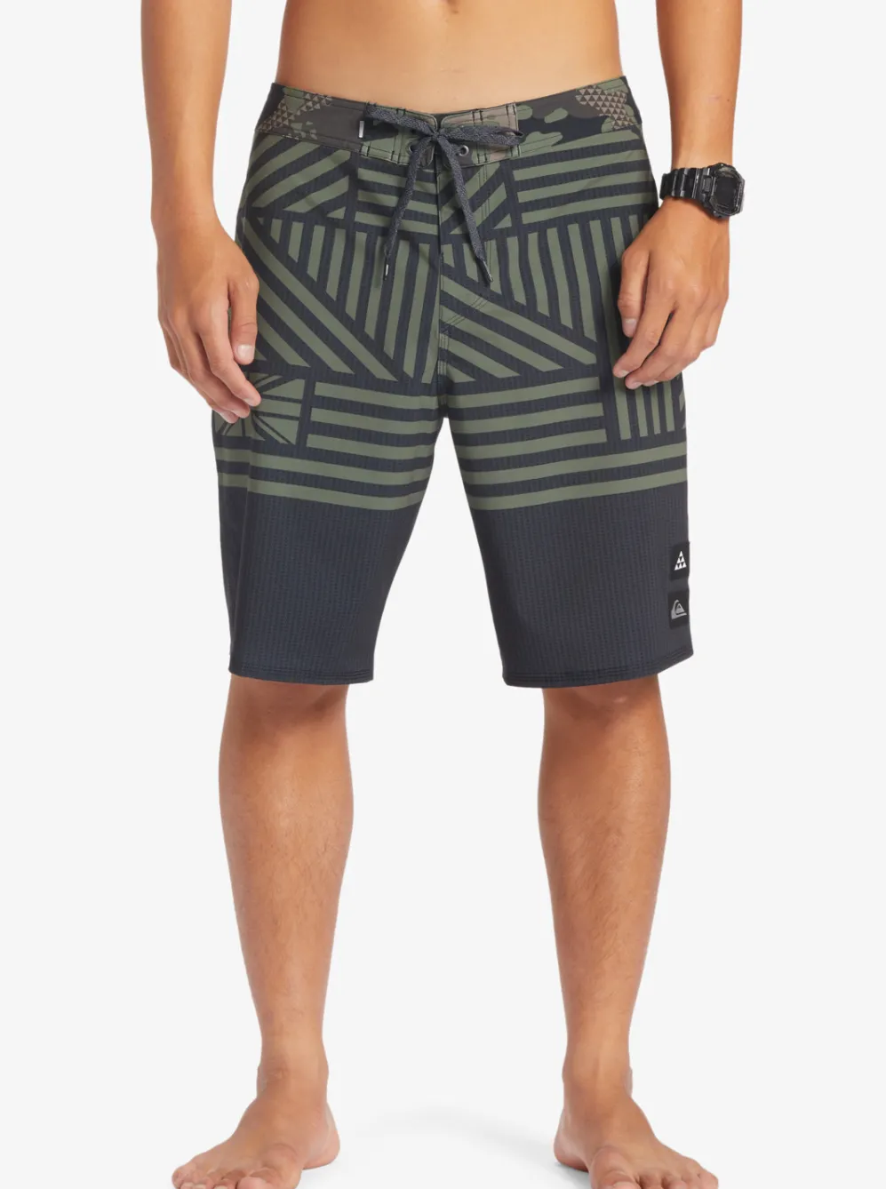 Quiksilver Boardshorts|Surfsilk Hawaii Flag 20 20" Boardshorts Black