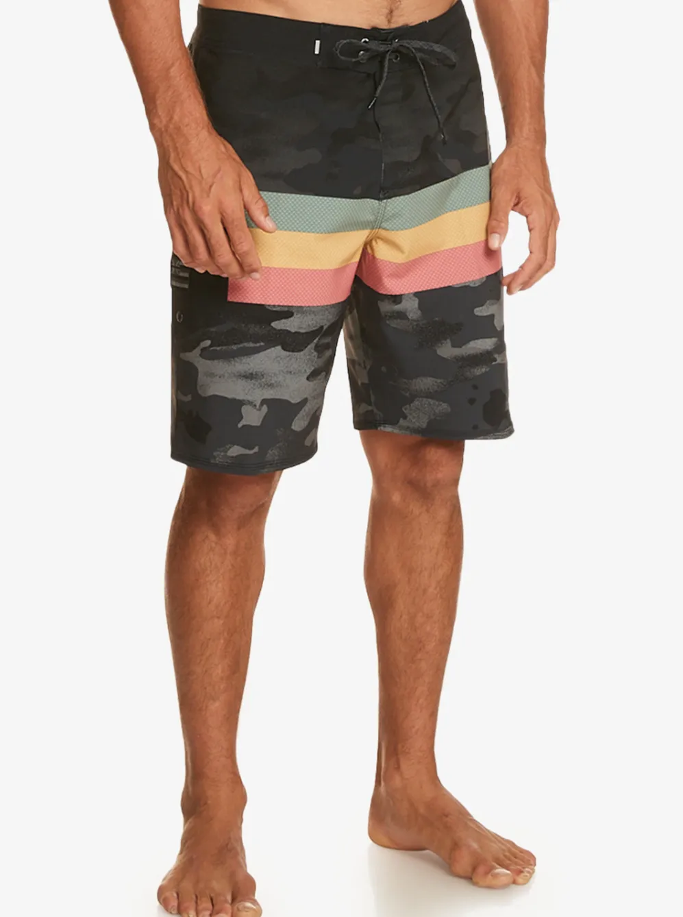 Quiksilver Boardshorts|Surfsilk Hawaii Stripe 20" Boardshorts Black
