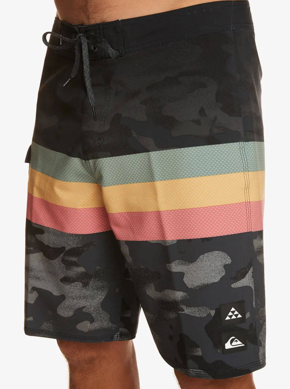 Quiksilver Boardshorts|Surfsilk Hawaii Stripe 20" Boardshorts Black