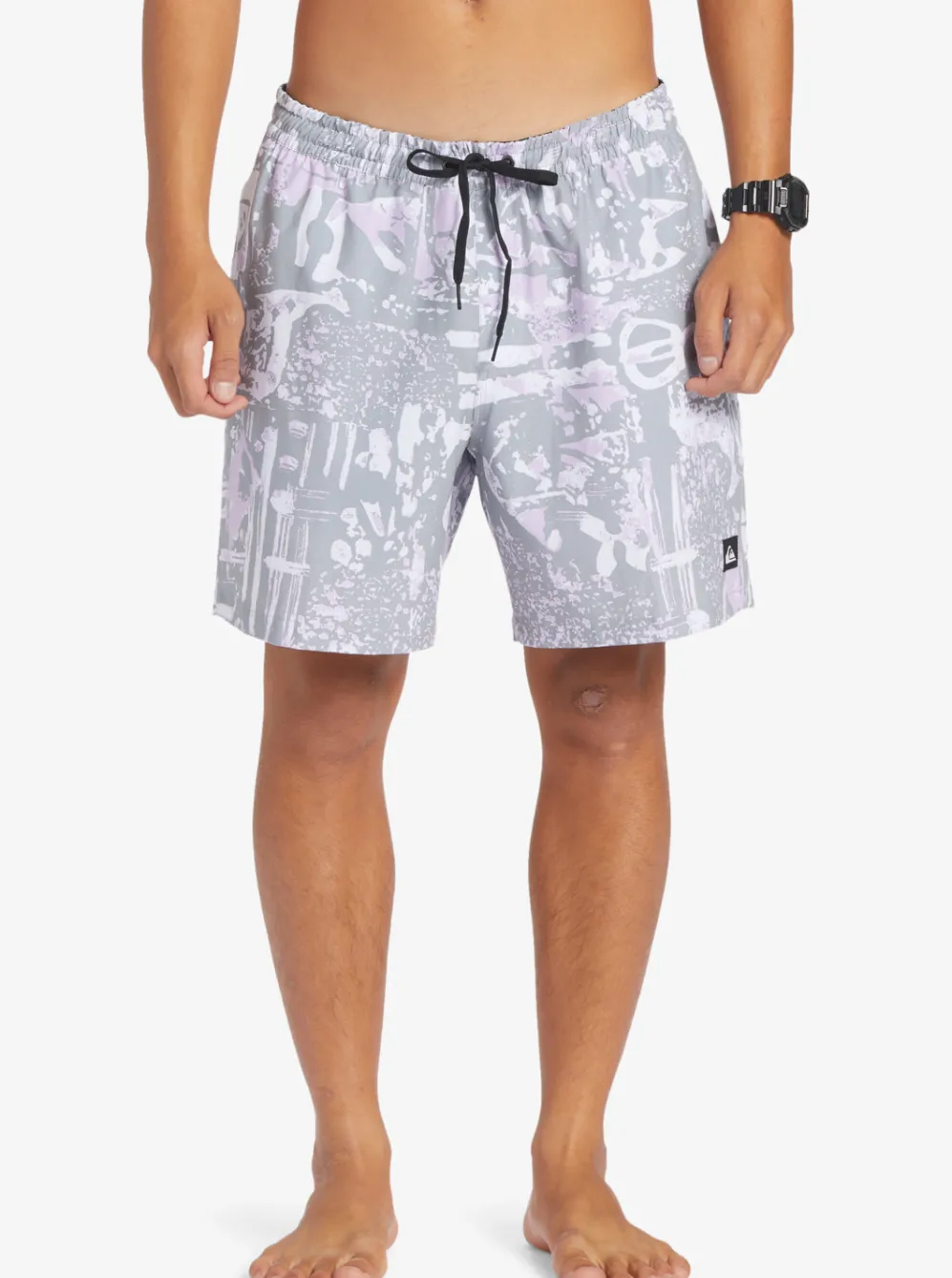 Quiksilver Elastic Waist|Surfsilk Mix 17" Volleys Iron Gate