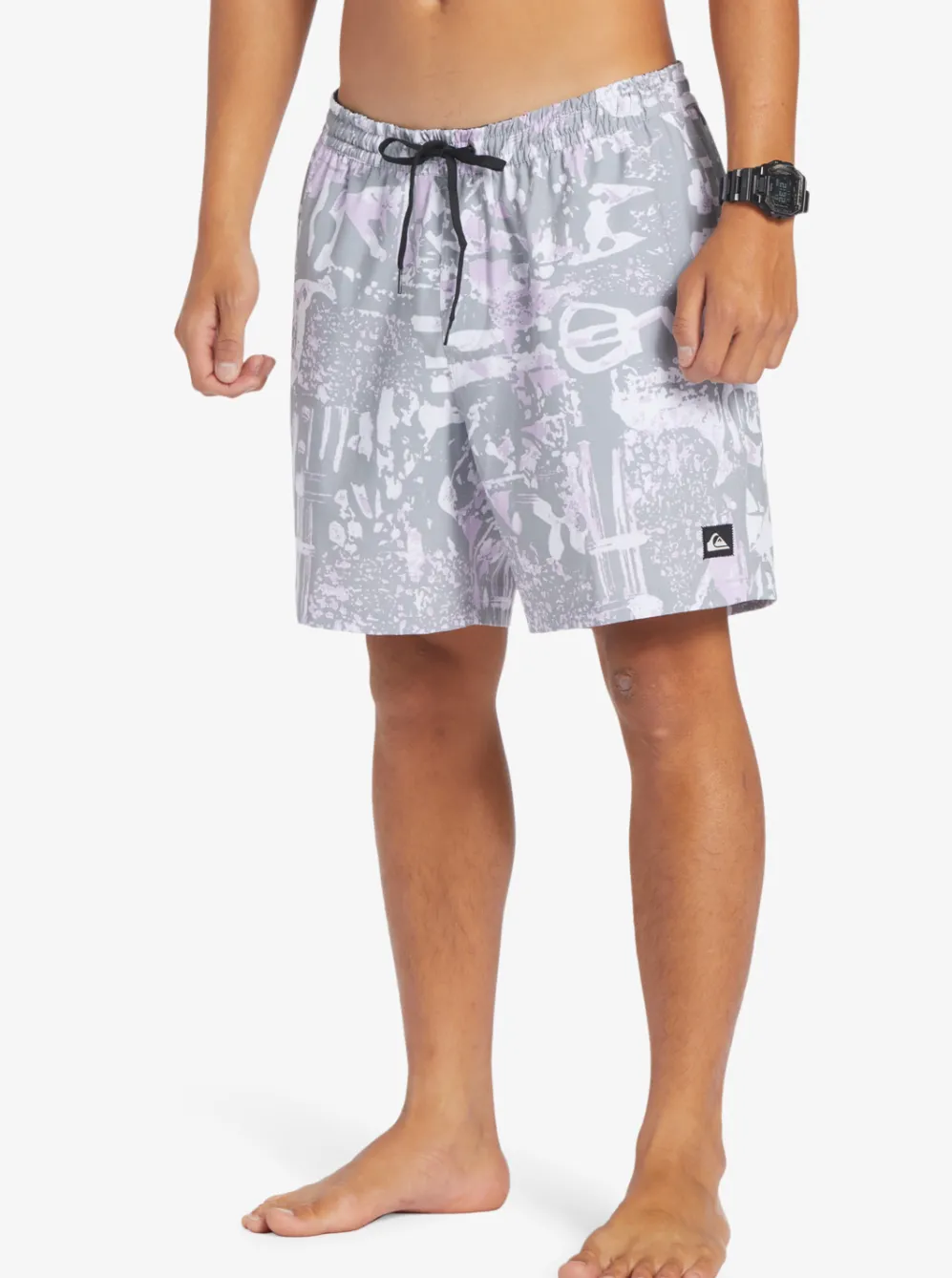 Quiksilver Elastic Waist|Surfsilk Mix 17" Volleys Iron Gate