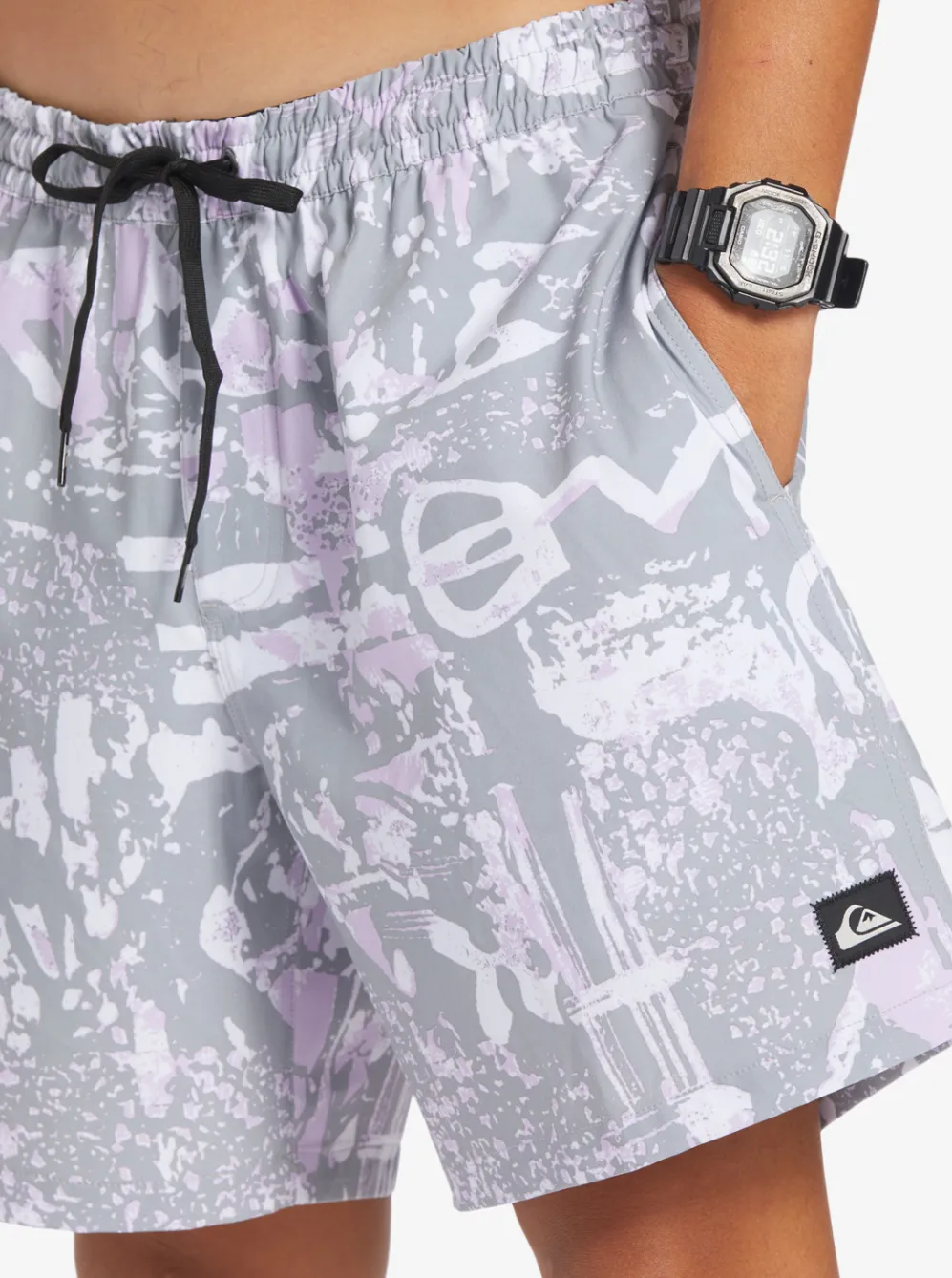 Quiksilver Elastic Waist|Surfsilk Mix 17" Volleys Iron Gate