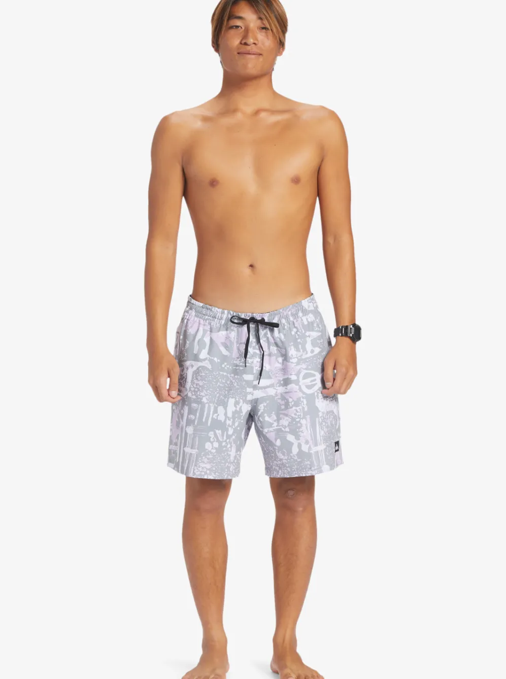 Quiksilver Elastic Waist|Surfsilk Mix 17" Volleys Iron Gate