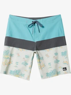 Quiksilver Boardshorts|Surfsilk Panel 20" Boardshorts Snow White Palm Spritz