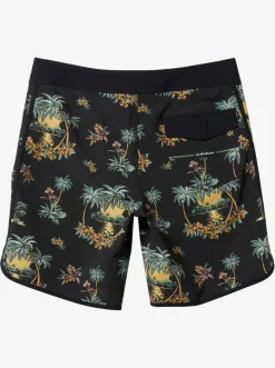 Quiksilver Boardshorts|Surfsilk Scallop 19" Boardshorts Black Palm Spritz