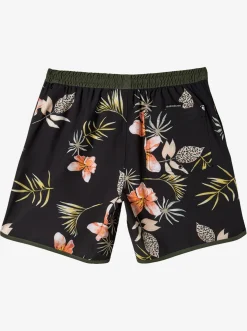 Quiksilver Elastic Waist|Surfsilk Scallop Volley 17" Volleys Black