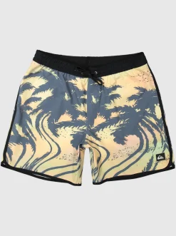 Quiksilver Elastic Waist|Surfsilk Scallop Volley 17" Volleys Black