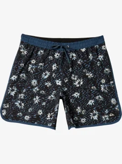 Quiksilver Elastic Waist|Surfsilk Scallop Volley 17" Volleys Midnight Navy