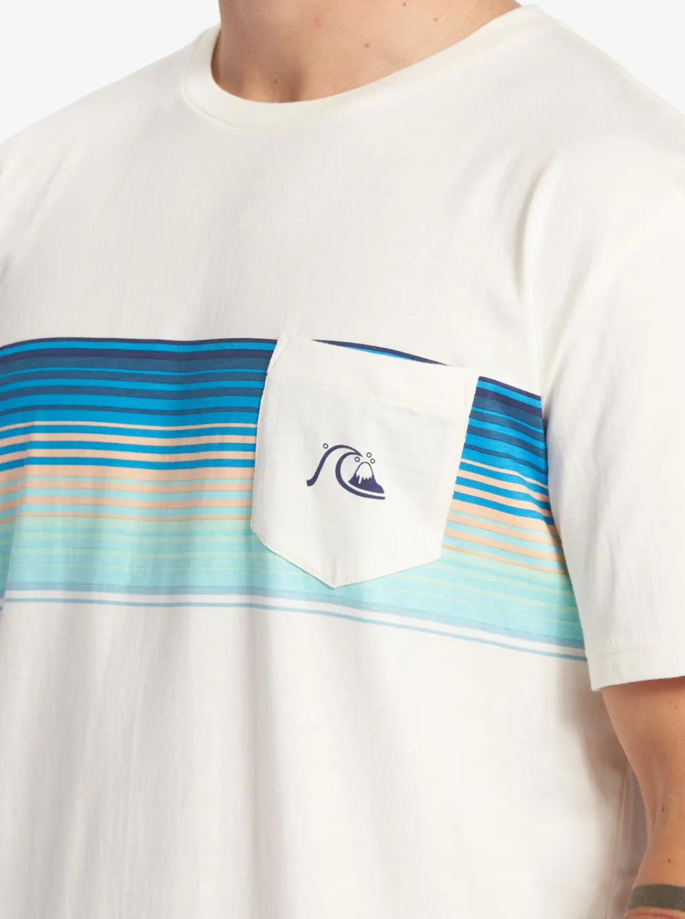 Quiksilver Tees|Swell Vision Stripe Pocket T-Shirt Gardenia