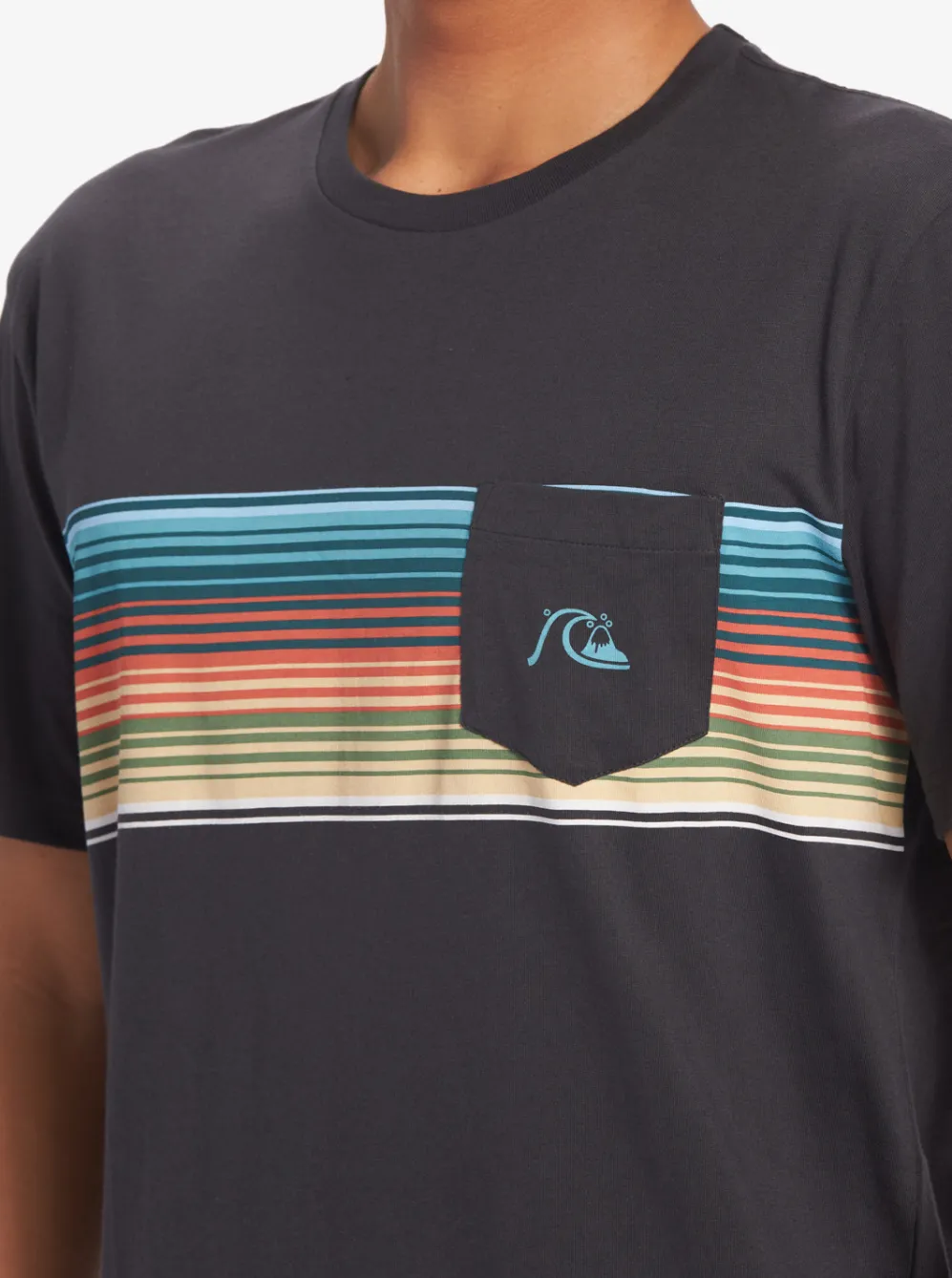 Quiksilver Tees|Swell Vision Stripe Pocket T-Shirt Tarmac