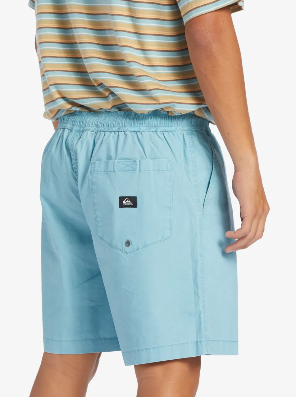 Quiksilver Shorts & Amphibians|Taxer Elastic Waist Shorts Cameo Blue