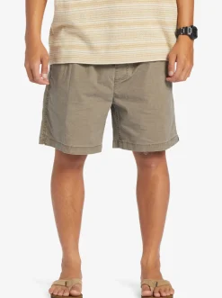 Quiksilver Shorts & Amphibians|Taxer Elastic Waist Shorts Chocolate Chip