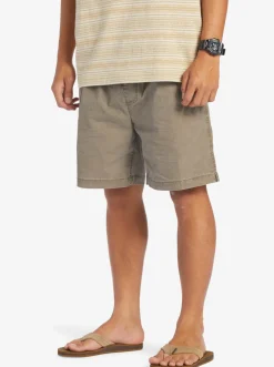 Quiksilver Shorts & Amphibians|Taxer Elastic Waist Shorts Chocolate Chip