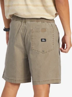 Quiksilver Shorts & Amphibians|Taxer Elastic Waist Shorts Chocolate Chip