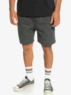 Quiksilver Shorts & Amphibians|Taxer Elastic Waist Shorts Black