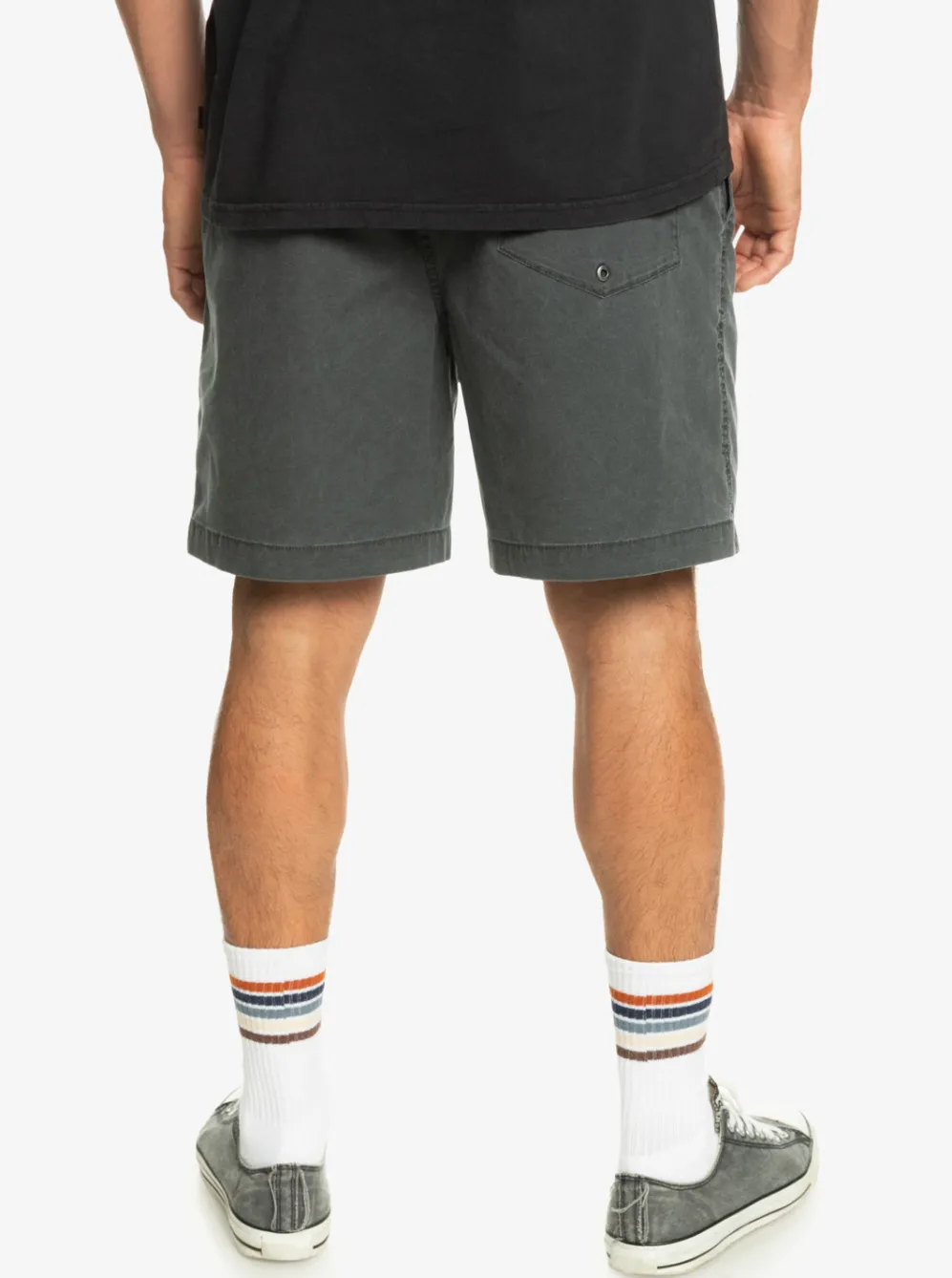 Quiksilver Shorts & Amphibians|Taxer Elastic Waist Shorts Black
