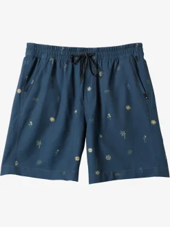 Quiksilver Boardshorts|Taxer Print 18" Amphibian Boardshorts Bering Sea