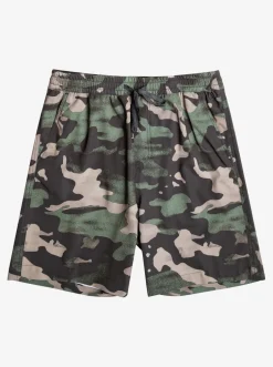 Quiksilver Boardshorts|Taxer Print 18" Amphibian Boardshorts Tarmac