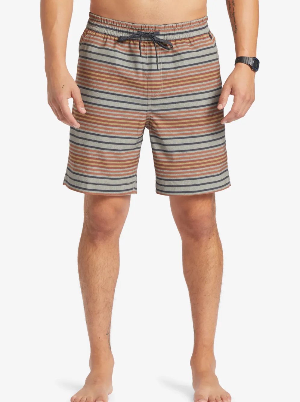 Quiksilver Boardshorts|Taxer Print 18" Amphibian Boardshorts Horizon Birch Taxer