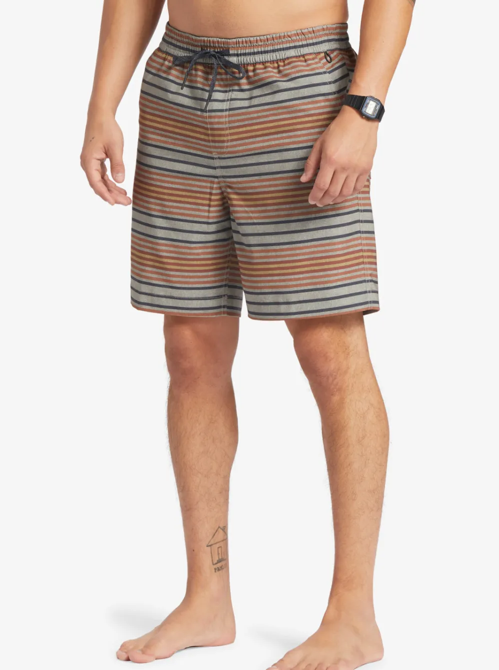 Quiksilver Boardshorts|Taxer Print 18" Amphibian Boardshorts Horizon Birch Taxer
