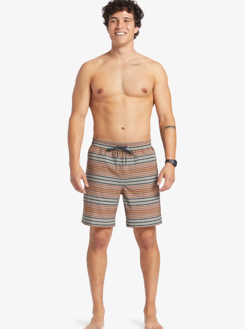 Quiksilver Boardshorts|Taxer Print 18" Amphibian Boardshorts Horizon Birch Taxer
