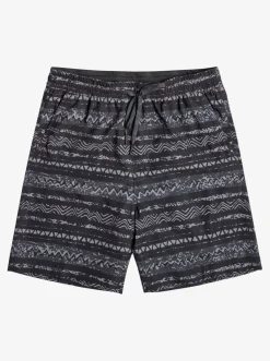 Quiksilver Boardshorts|Taxer Print 18" Amphibian Boardshorts Black