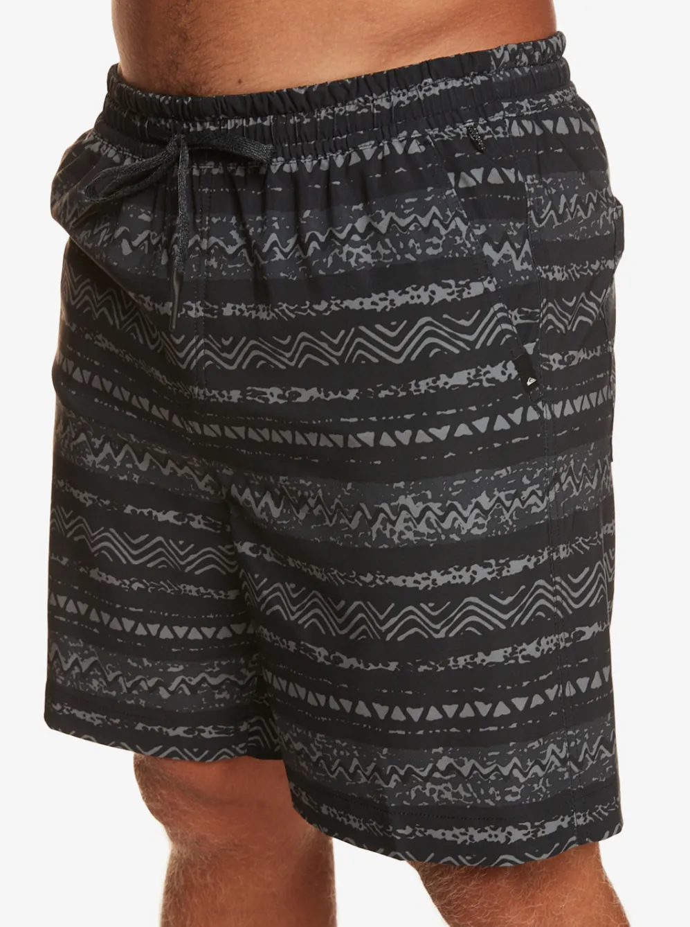 Quiksilver Boardshorts|Taxer Print 18" Amphibian Boardshorts Black