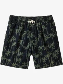 Quiksilver Shorts & Amphibians|Taxer Print Elastic Waist Shorts Laurel Wreath Painted Palms