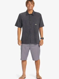 Quiksilver Shirts & Polos|The Saturn Short Sleeve Shirt Tarmac Tribal Floral